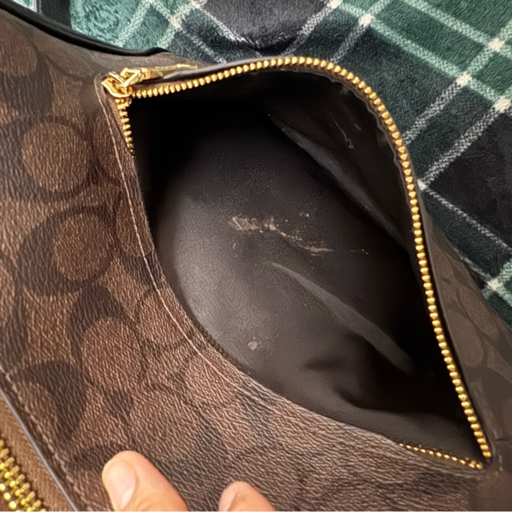 Coach Chocolate Brown Signature Shoulder Bag - Picture 10 of 12